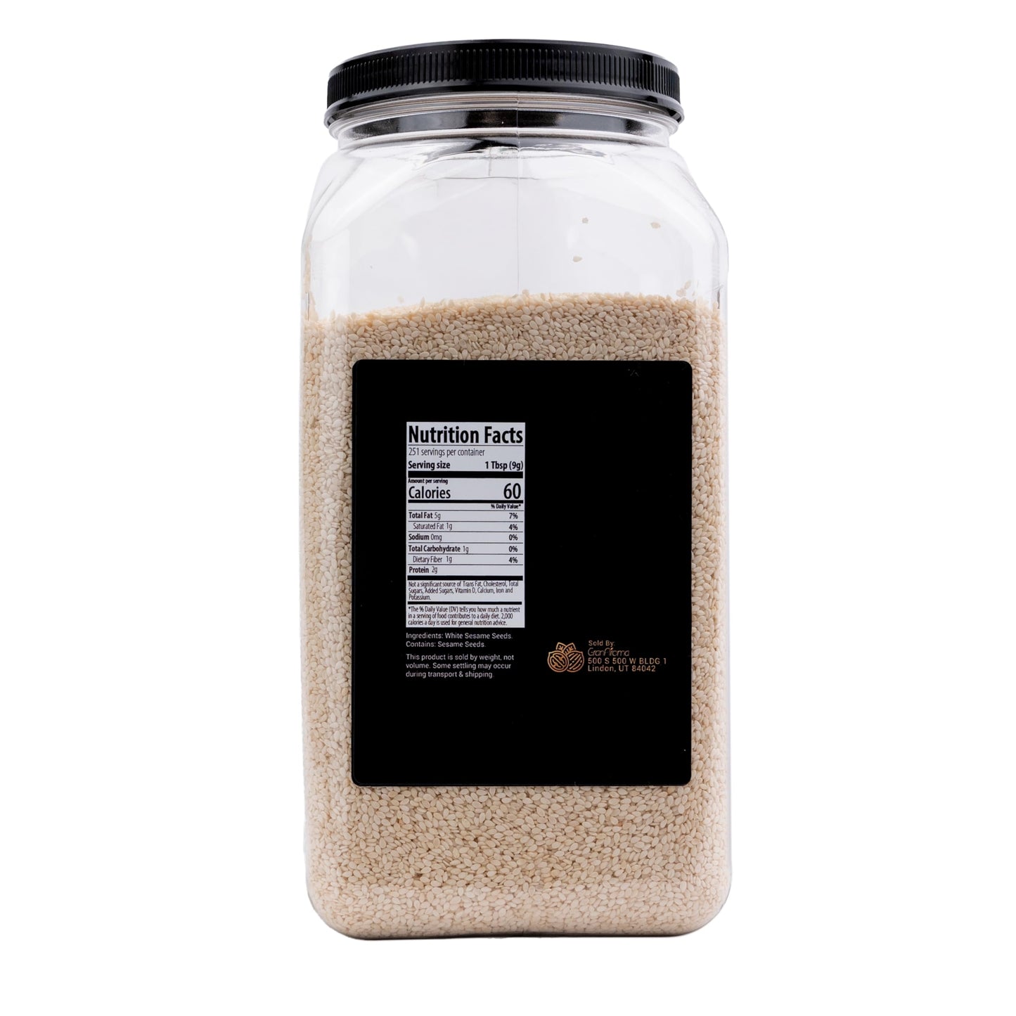 Granaroma White Sesame Seeds, Garnish & Seasoning, Versatile Seeds, Nutty Flavor (5 Pound)