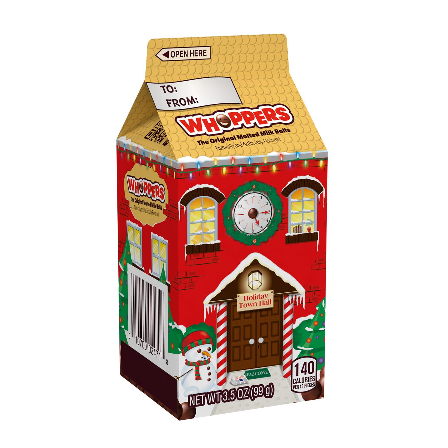 WHOPPERS Malted Milk Balls  Christmas Stocking Stuffer Mini Carton  3.5 oz