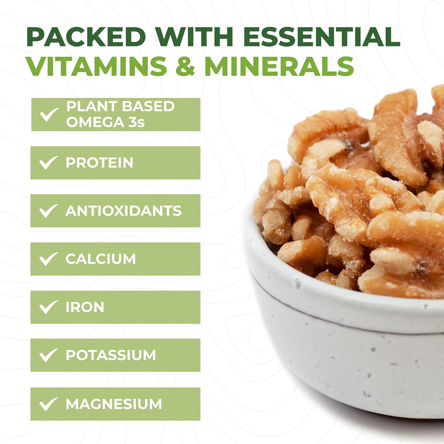Organic Raw Walnuts - Unsalted 3 Pound (48 oz) Vacuum Sealed, Non GMO, No Salt, Low Carb, Keto Friendly & Vegan Snack