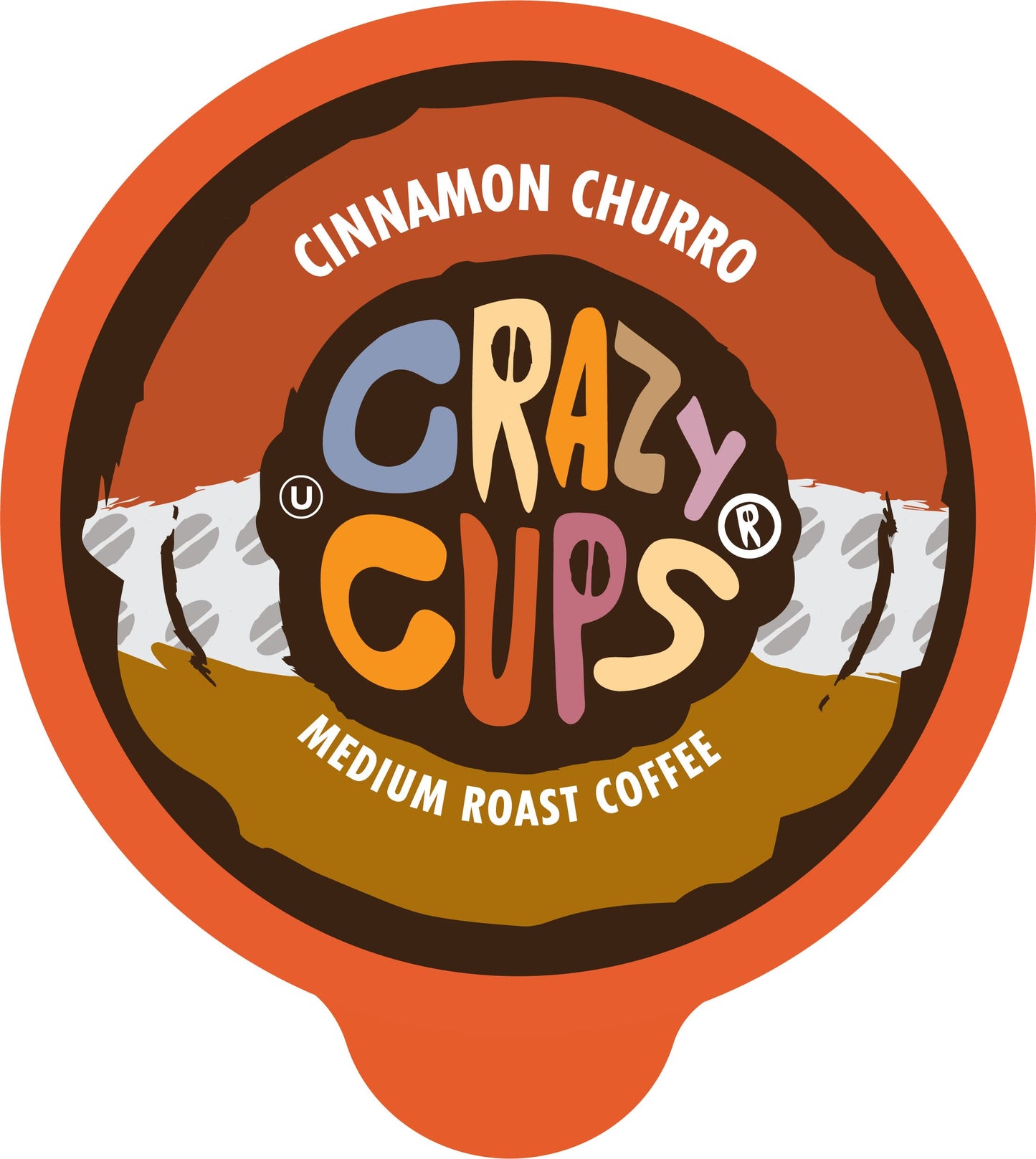 Crazy Cups Flavored Cinnamon Churro Coffee Pods for Keurig, Medium Roast, 88 Count (Pack of 4)