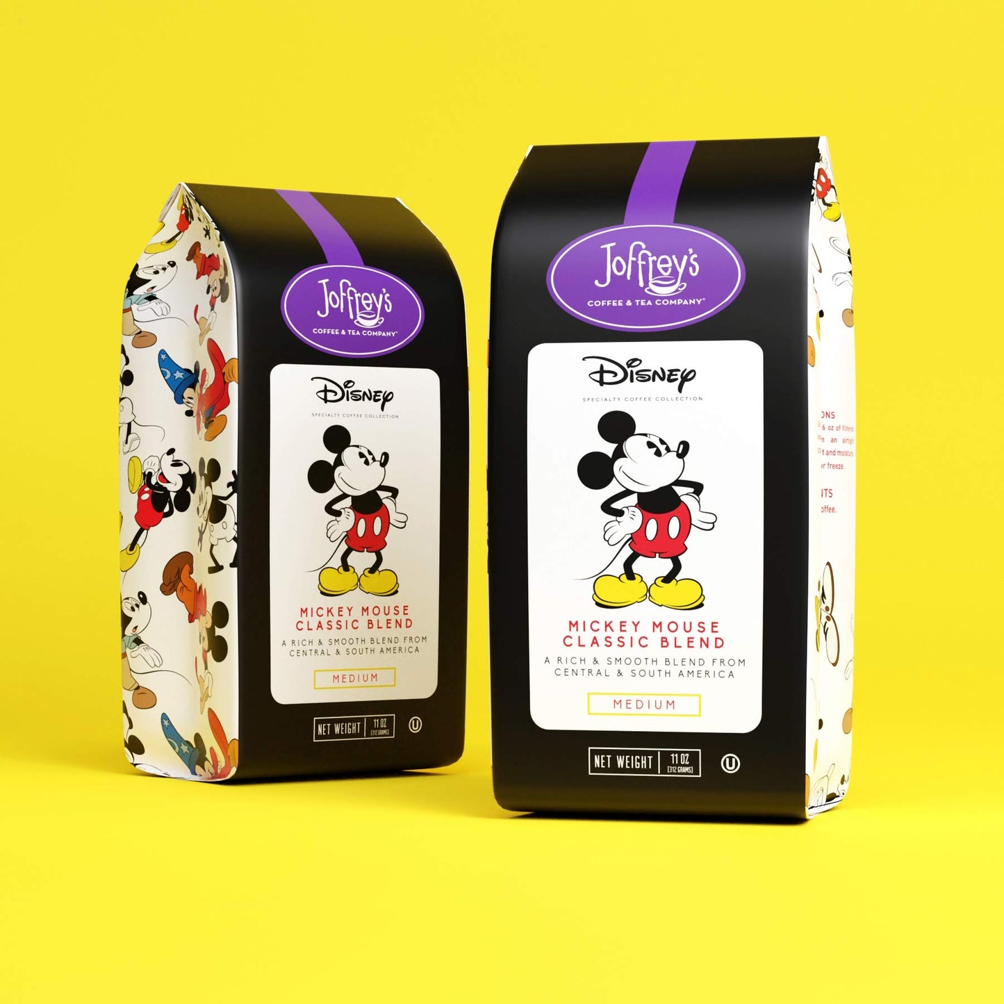 Joffreys Coffee Disney Mickey Mouse Classic Blend, Medium Roast, Arabica Beans, 11 oz Ground Coffee