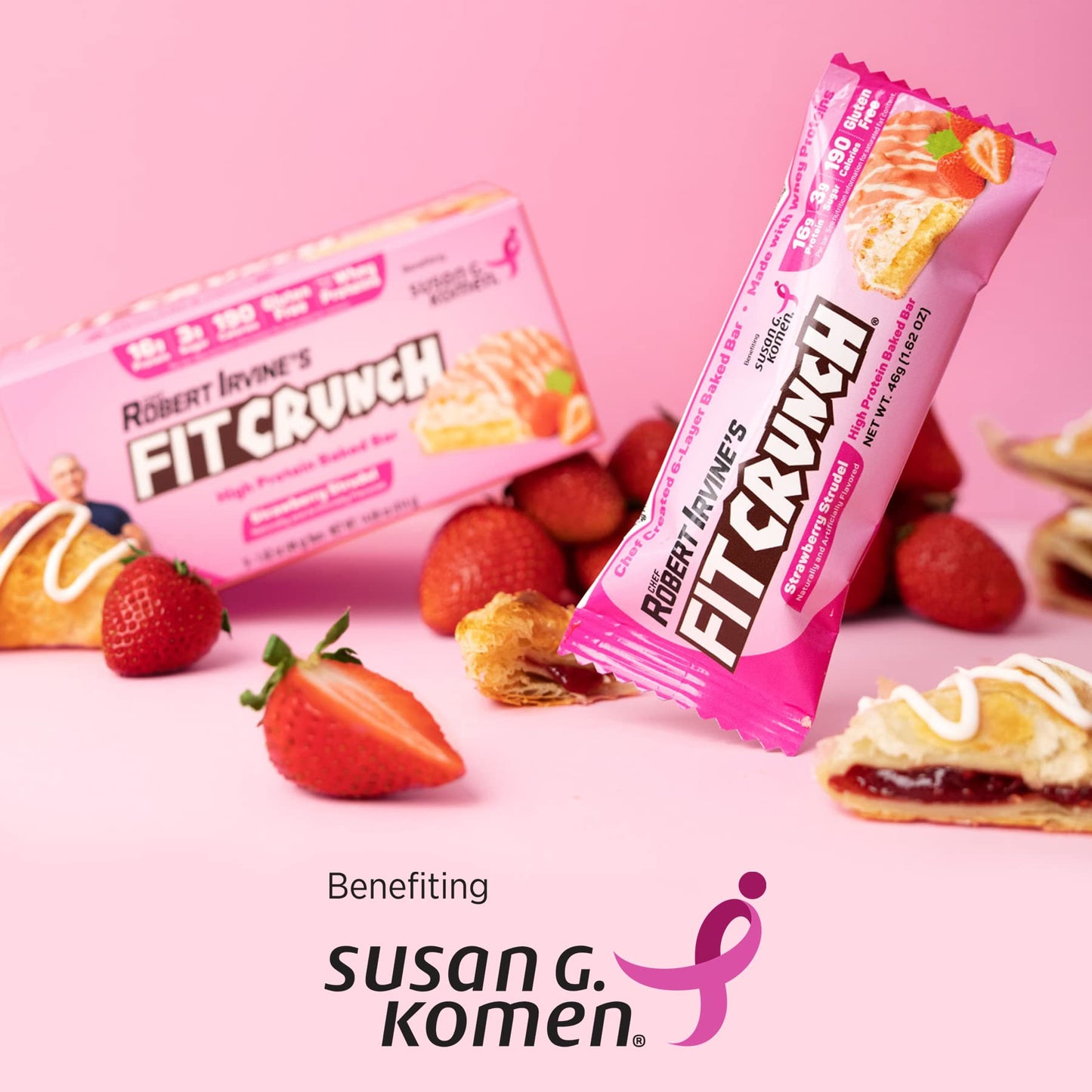 Fitcrunch Snack Size Protein Bars, Designed By Robert Irvine, 6-Layer Baked Bar, 3G Of Sugar, Gluten Free & Soft Cake Core (9 Ba