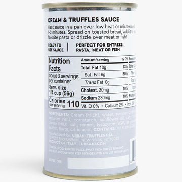 Urbani Truffles Cream & Black Truffle Sauce 180G (6.4Oz) - Italian Gourmet Truffle Sauce For Meats, Pasta, And Risotto, All-Natu