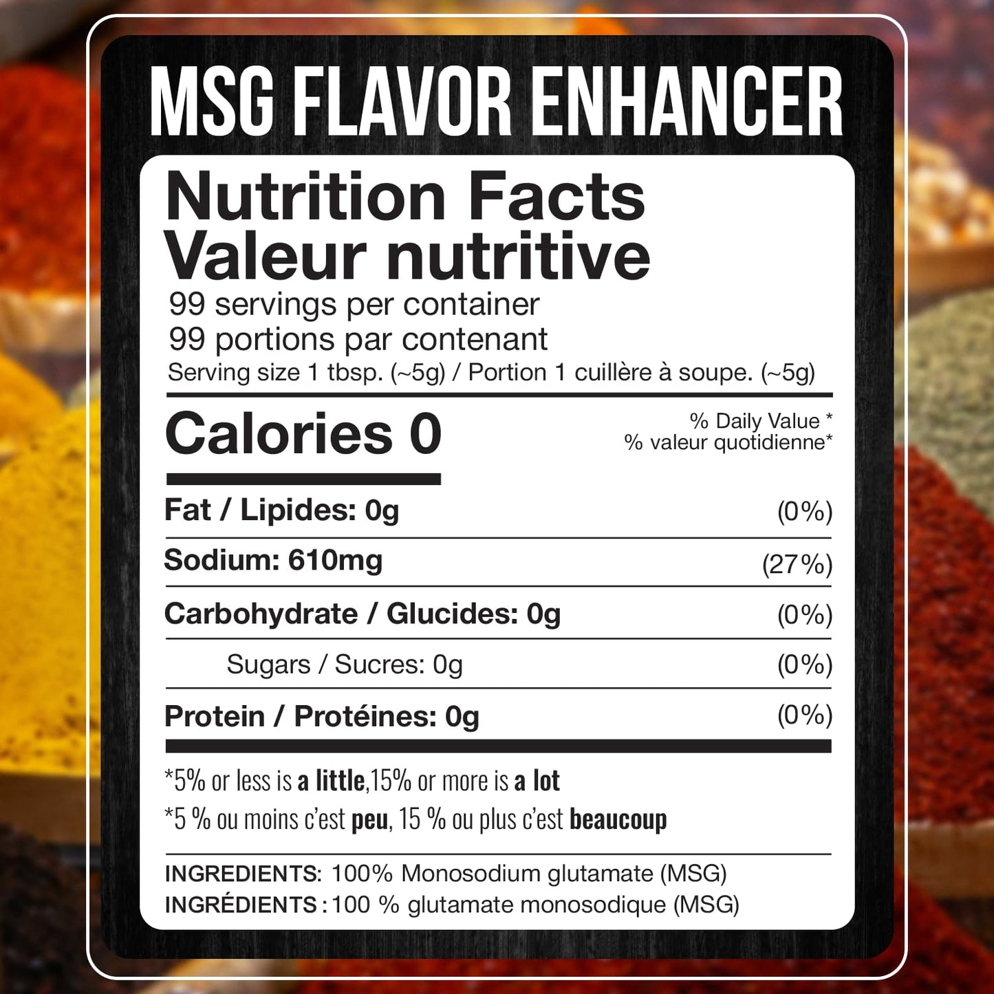Fresh Finest MSG Seasoning - 21.51oz MSG Powder - Monosodium Glutamate Powder - Pure Flavor Enhancer Powder - Ideal for Cooking,