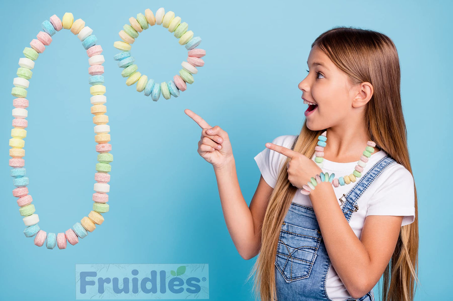 The Dreidel Company Stretchable Bracelet & Necklace Candy, Multicolor, 48-Pack