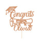 Personalized Graduation Cake Topper Class of 2025 Custom Congrats Graduation Cake Toppers Double Sided Glitter Congratulations C
