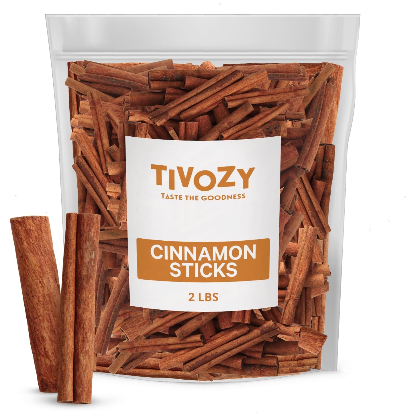 TIVOZY Cinnamon Sticks - 2lb Pack, Ideal for Recipes and Natural Remedies, Whole Sticks for Chefs and Home Cooks