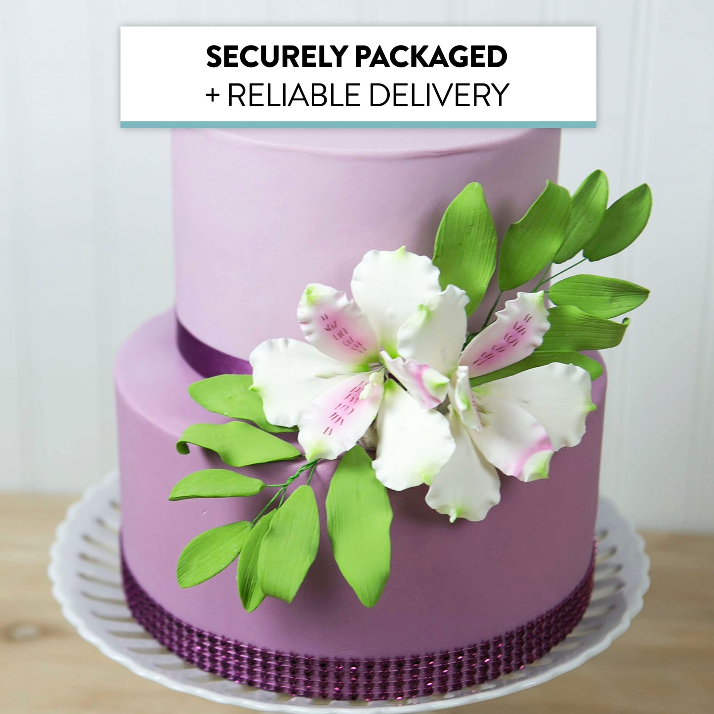 Global Sugar Art Alstroemeria Leaf Sugar Cake Flower Sprays, 4 Count by Chef Alan Tetreault