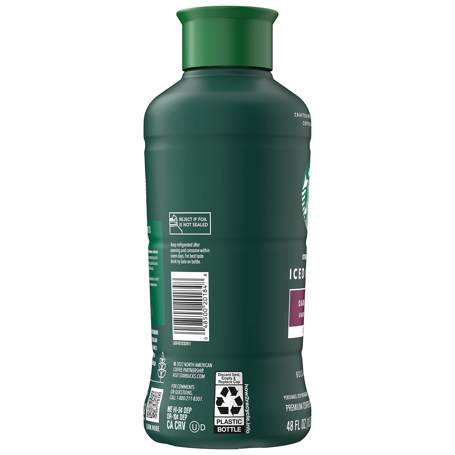 Starbucks Dark Roast Iced Coffee, Black Unsweetened, 48 Fl Oz Bottle