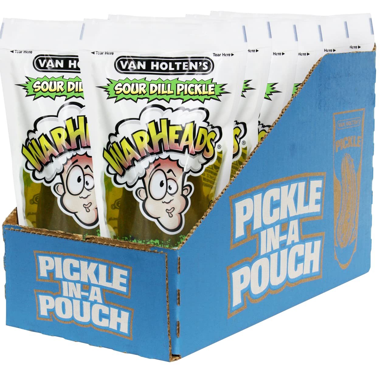 Van Holtens Pickles - Jumbo Warheads Pickle-In-A-Pouch - 12 Pack