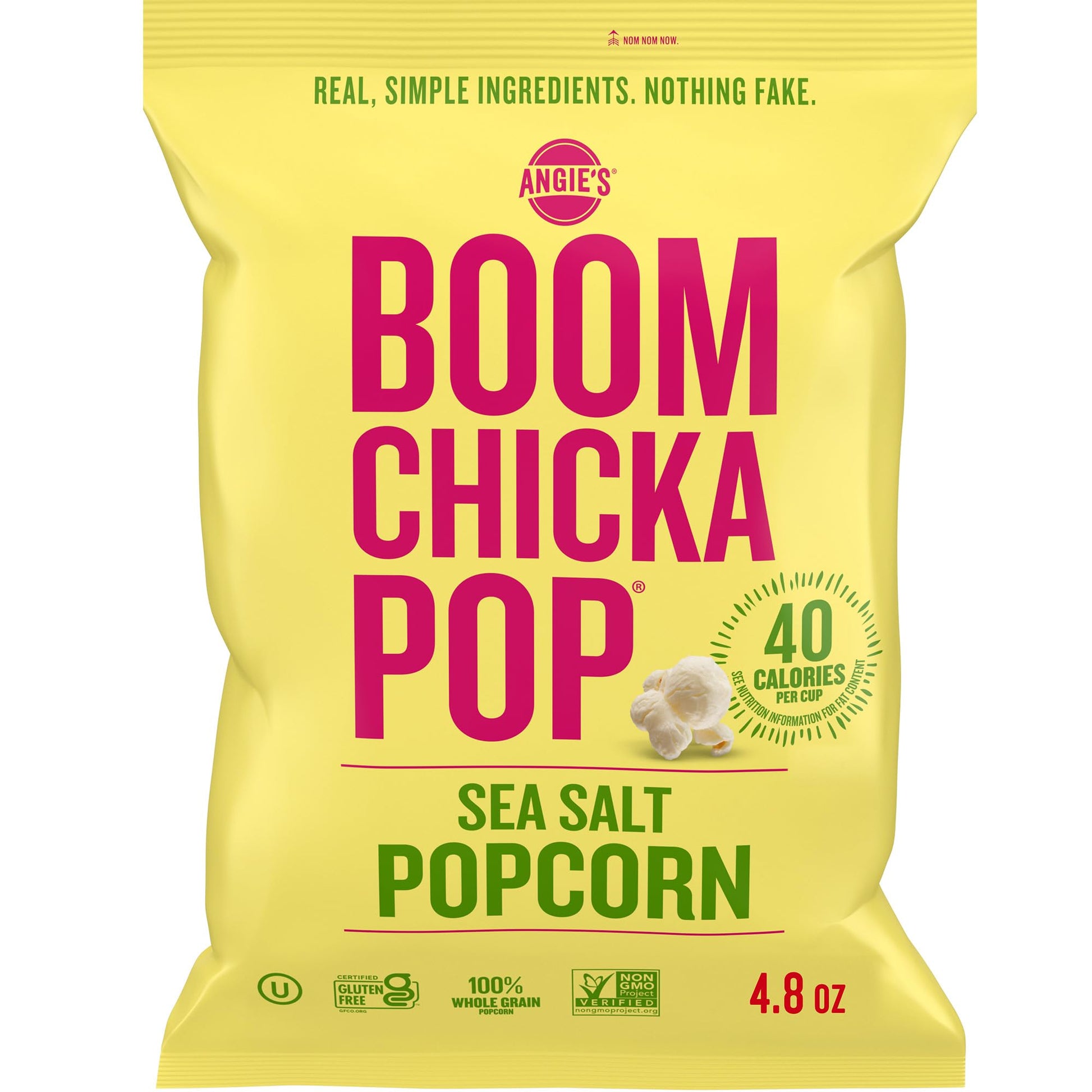 Angies BOOMCHICKAPOP Sea Salt Popcorn, 4.8 oz.