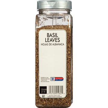 Mccormick Culinary Basil Leaves, 5 Oz - One 5 Ounce Container Of Dried Basil Seasoning With Authentic, Fresh Flavor, Pairs Well With Pasta, Pizzas, Poultry, Sauces And More