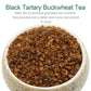 FullChea Himalayan Tartary Buckwheat Tea - Roasted Black Loose Leaf - Caffeine Free - 8oz / 226g - NON-GMO - Gluten Free - 100% Natural