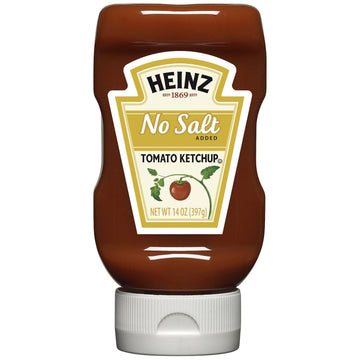 Heinz No Salt Tomato Ketchup, 14 Ounce -- 6 per case.