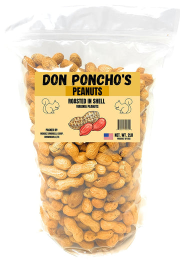 Don Ponchos Unsalted Peanuts In Shell, Roasted Virginia Peanuts, 2 lbs