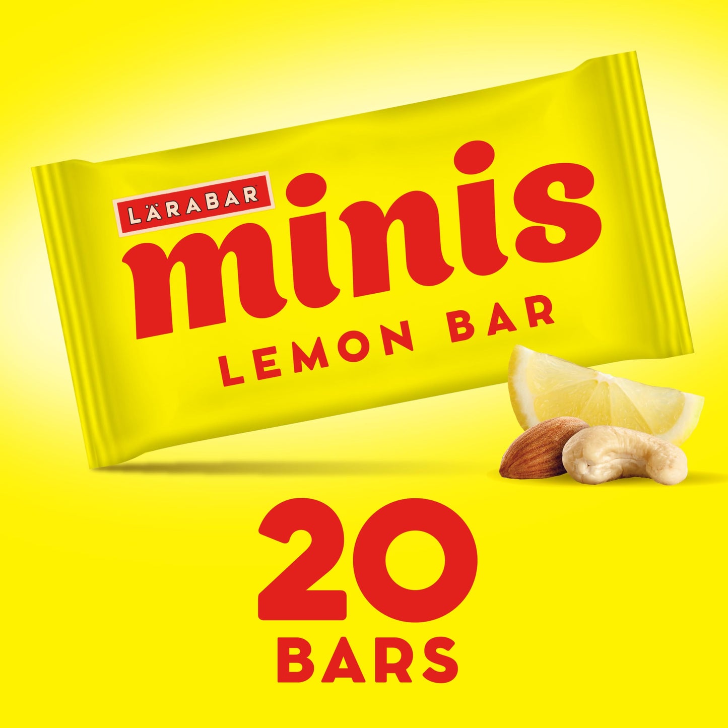 Larabar Minis  Lemon Bar  Vegan and Gluten Free Snacks  20 Mini Bars  15.6 oz