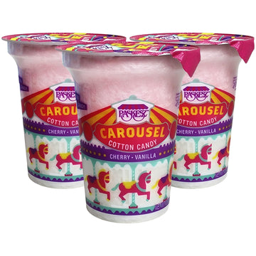 Snacktery Carnival Pink Cotton Candy - Let The Sweet Fun Begin With Cherry & Vanilla Flavored Individually Wrapped Cotton Candy