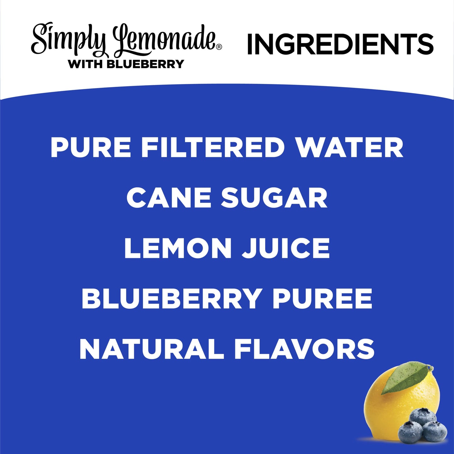 Simply Lemonade with Blueberry All Natural, 52 Fl Oz Bottle