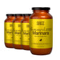 Summer Lemon Marinara Pasta Sauce, 25 Oz Jar (4-Pack), Fresh Citrus Zest, Gluten-Free, Non-GMO, Multi-Use Tomato Sauce with Clea