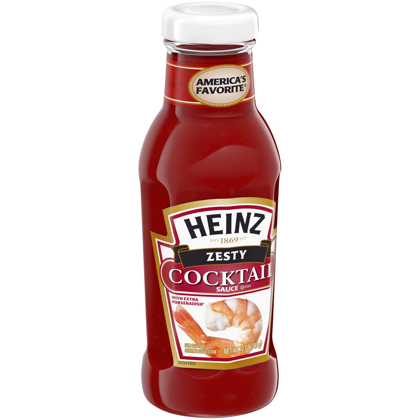 HEINZ Zesty Cocktail Sauce, 12 oz Bottle, Pack of 1