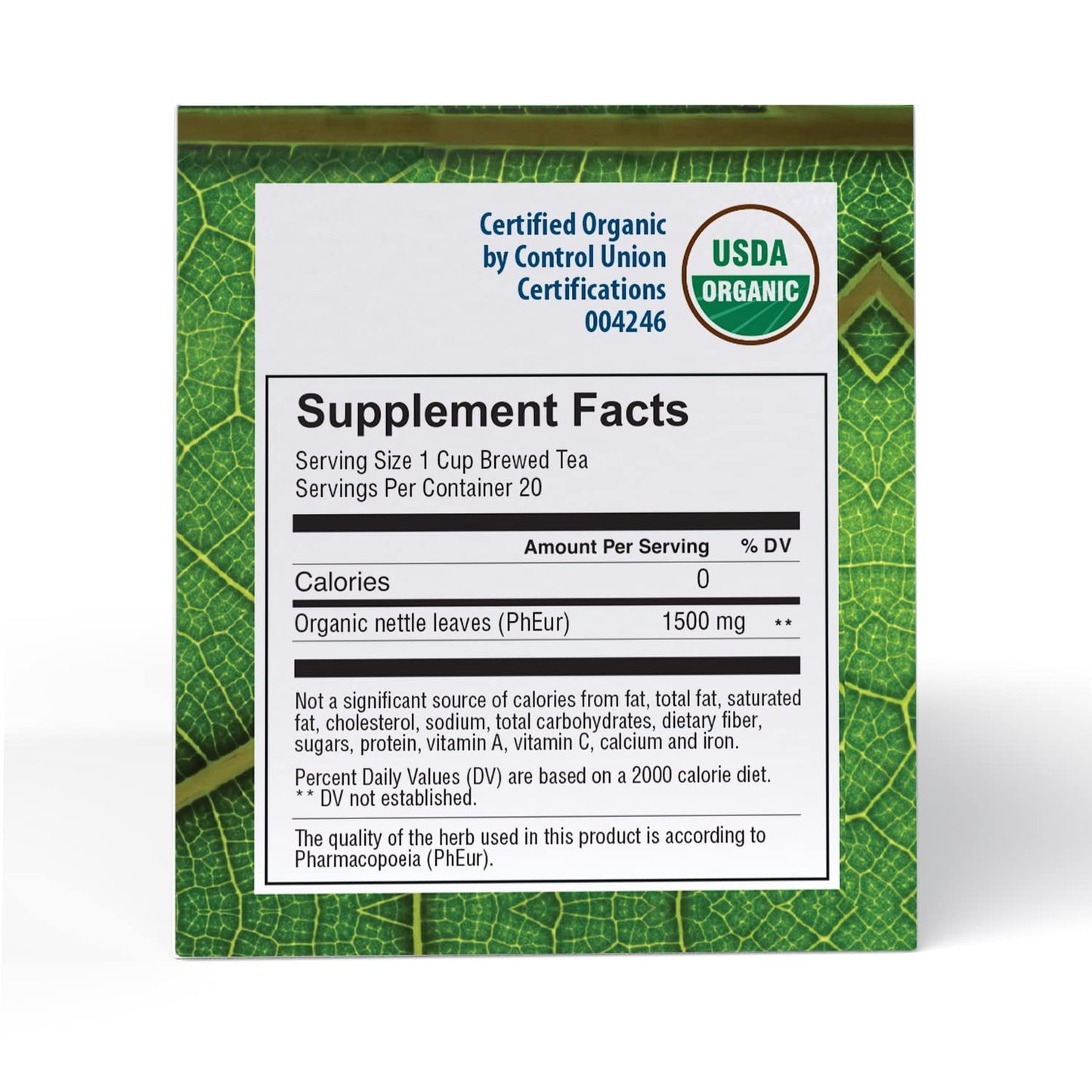 Good Nature Organic Nettle Tea, 20 Count (Pack of 1), 1.058 Ounce
