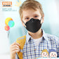 Kimars Kids Kn95 Face Masks For Children 100 Pack, Breathable Comfortable And Disposable Kn95 Mask, Black