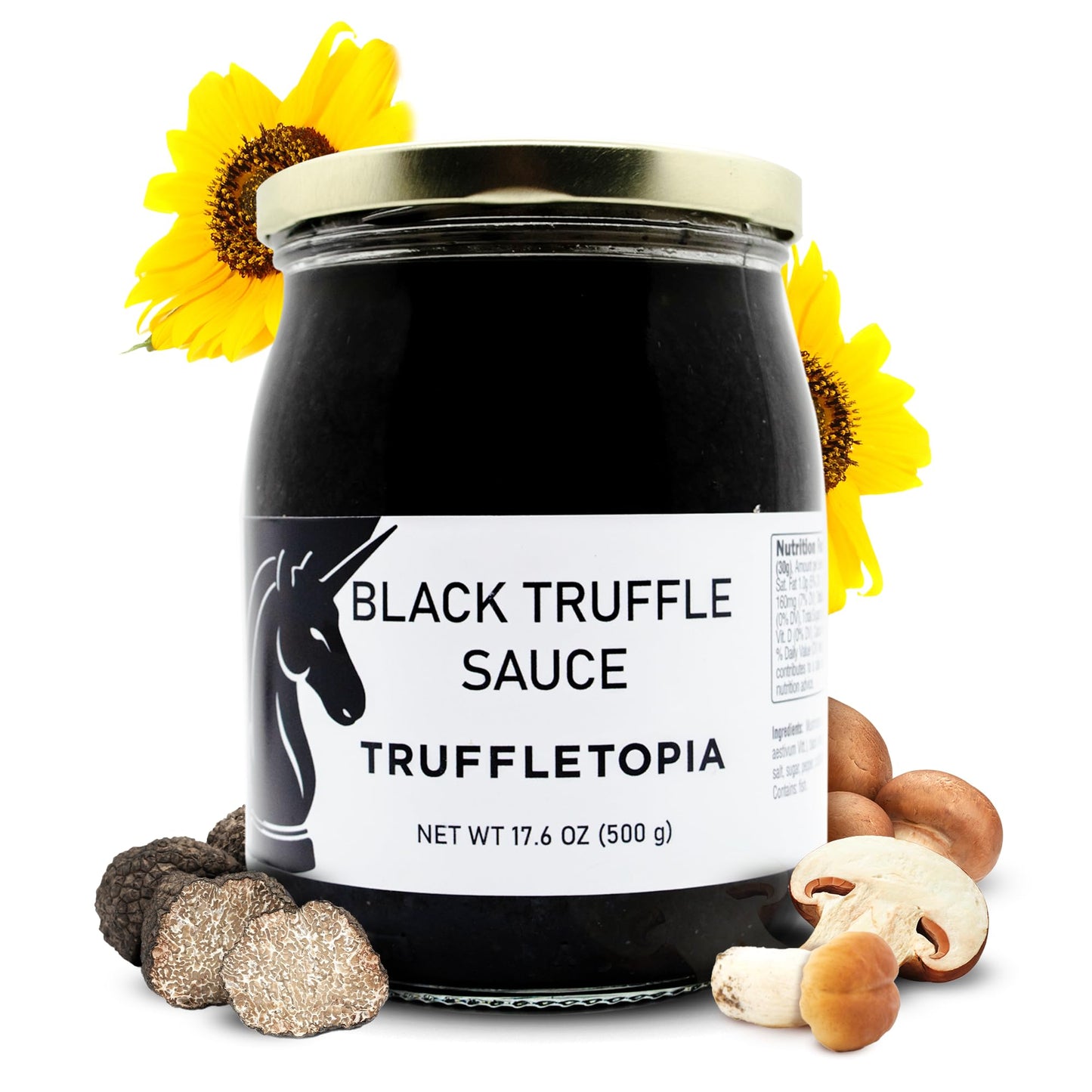 Truffletopia I Black Truffle Sauce I With Real Natural Black Truffles I For Seasoning, Cooking & Baking I Gluten Free, Non-GMO, 