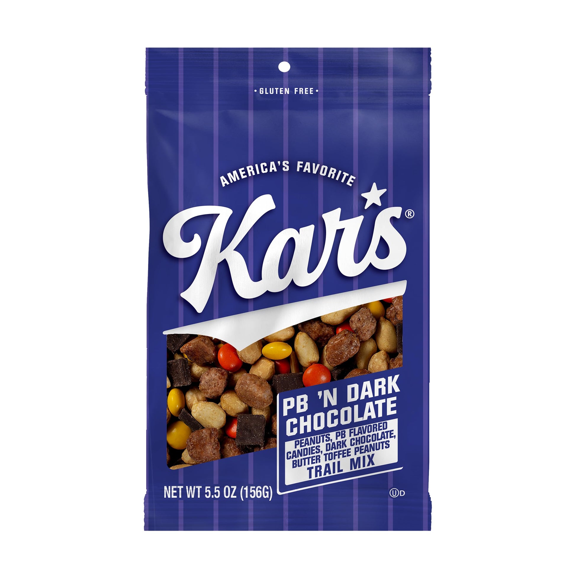 Kars Nuts Peanut Butter N Dark Chocolate Trail Mix, 5.5 oz - Resealable Pouch (Pack of 12), Gluten-Free Trail Mix Snack