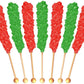 Buffalo Bills Christmas Rock Candy On A Stick (36-Ct Tub Green And Red Rock Candy Crystal Sticks)