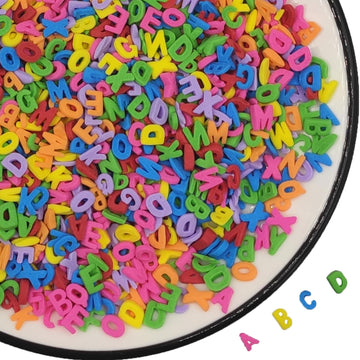Colorful edible school enrollment Letters Sprinkles- Sugar decoration for the start of school - ABC alphabet figures for cakes a