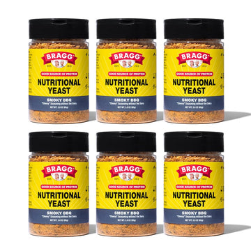 Bragg Nutritional Yeast Smoky BBQ Seasoning - (6 Pack) 3 oz - Dairy-Free Parmesan Cheese Substitute - Perfect for Salads, Pastas