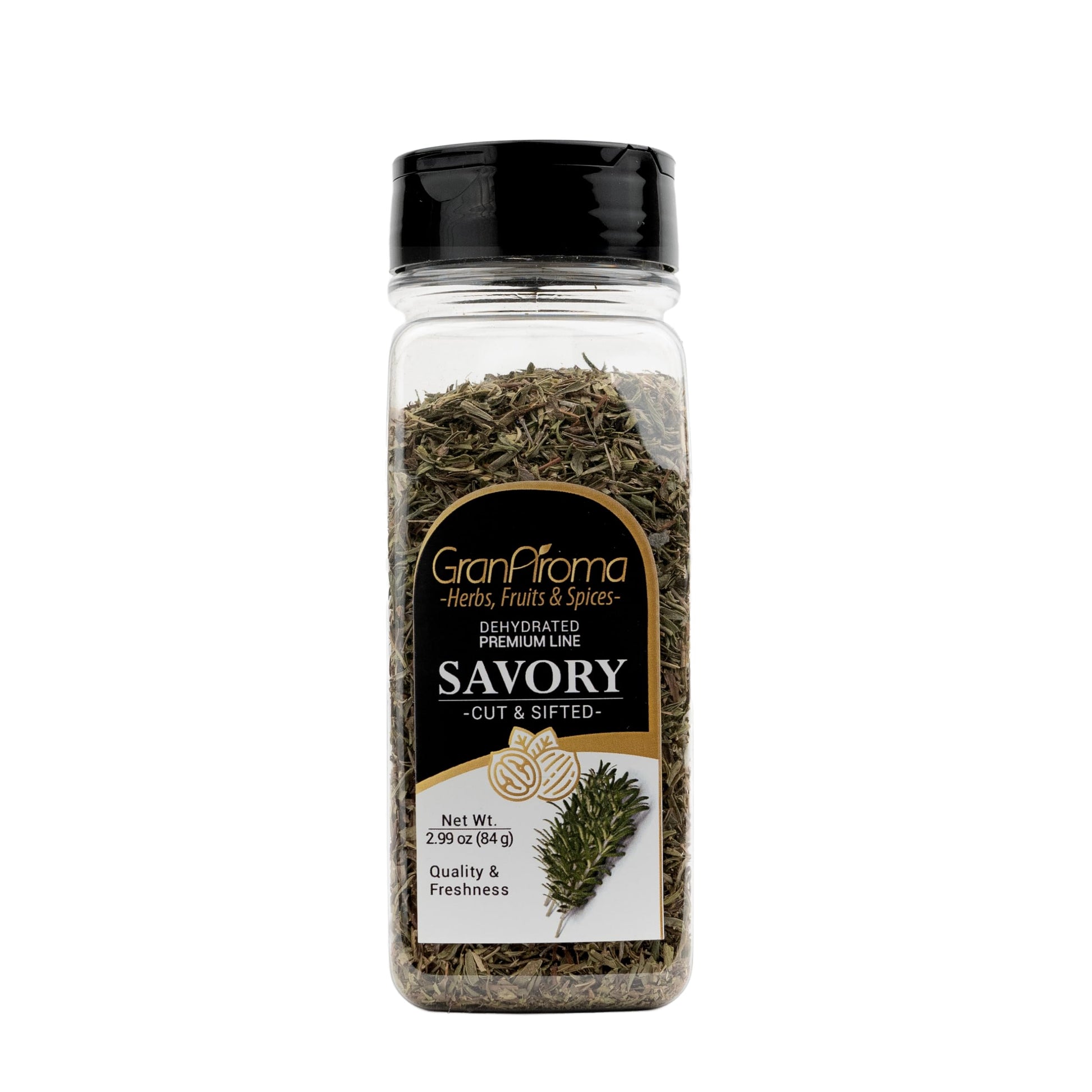 GranAroma Savory Herb, Gourmet Spice for Mediterranean Dishes, Soups, and Salads (2.99 Ounce)