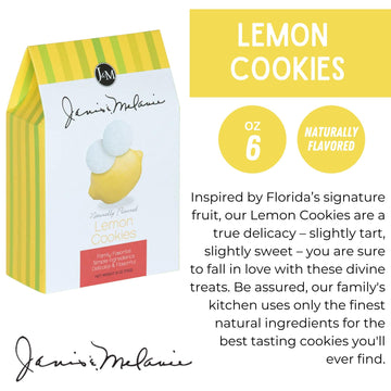 J&M Foods Lemon Cookies, Florida-Inspired, Made With Premium Natural Ingredients, Refreshing Citrus Flavor For Snacking & Gifts,