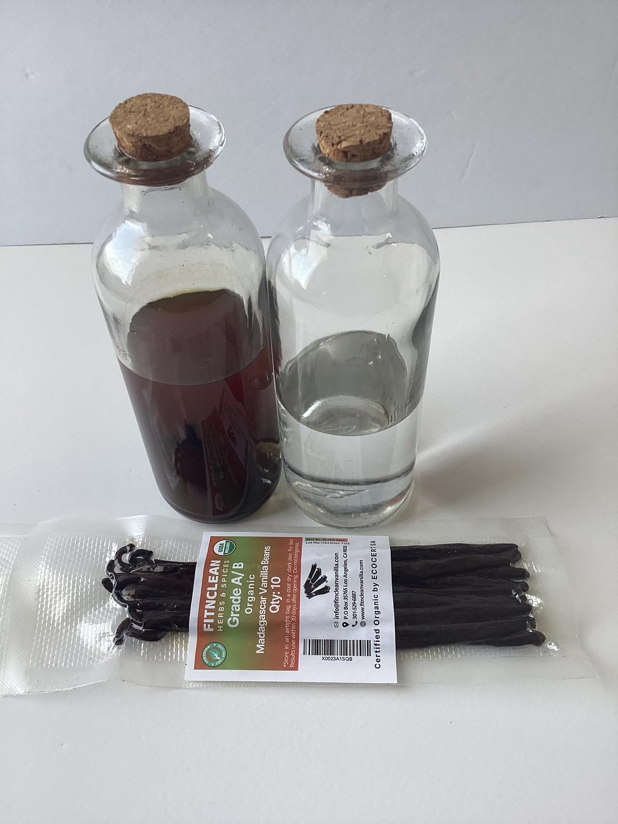 10 Organic Madagascar Vanilla Beans Grade A/B. Certified Usda Organic. 5-7 By Fitnclean Vanilla For Extract And Everything Vanilla.