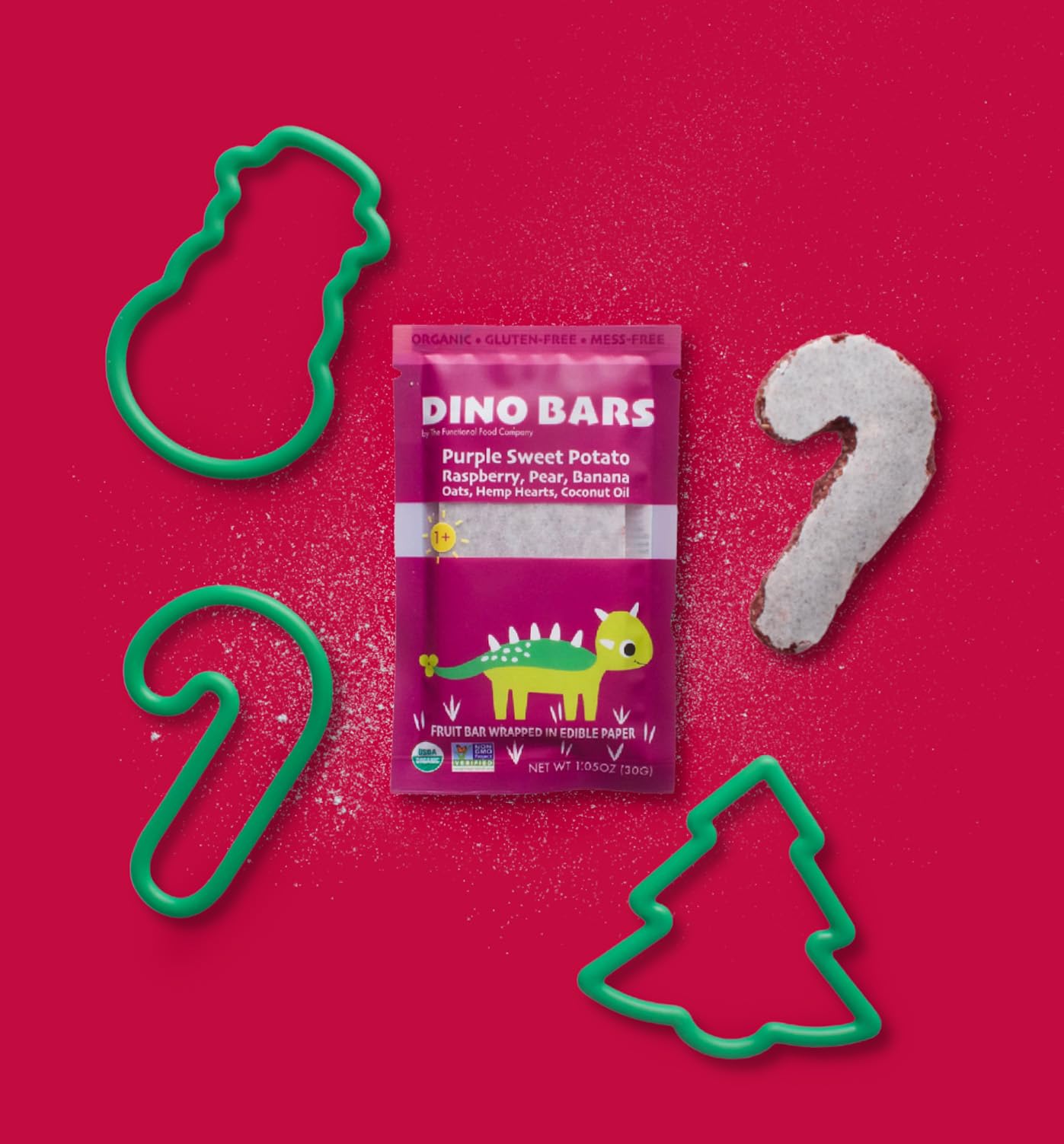 Dino Bars | Organic Fruit Bar For Kids | Organic Toddler Bars And Dinosaur Snacks | Fruit + Oats + Hemp Hearts + Coconut Oil Wit