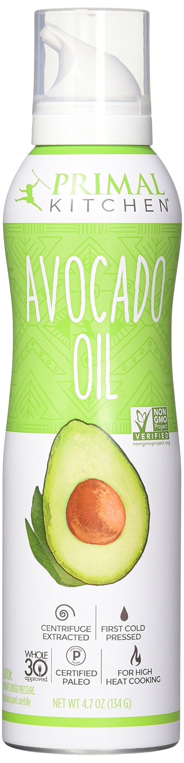 Primal Kitchen Avocado Oil Spray, Whole30 Approved, Certified Paleo, and Keto Certified, 4.7 Fluid Ounces, Pack of 6