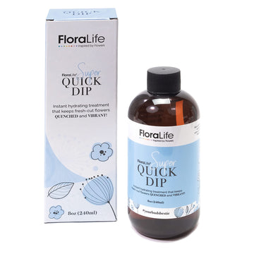 Floralife Quick Dip - Instant Hydrating Treatment Solution For Preserving Fresh-Cut Flowers - 8Oz