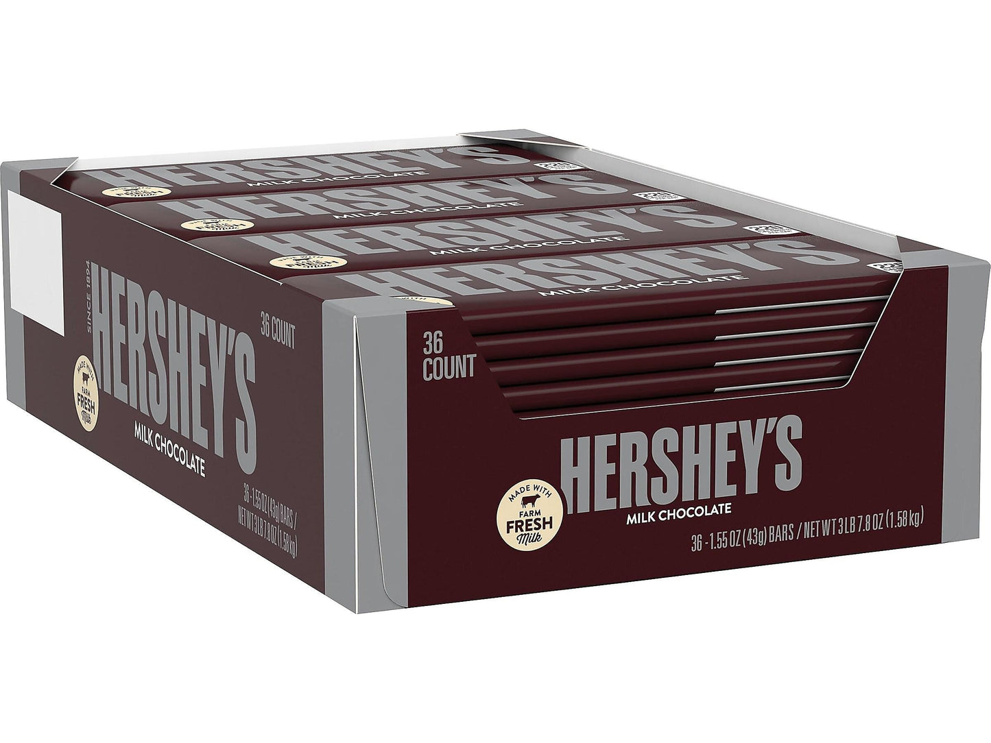 HERSHEYS Chocolate Candy Bar  1.55 Ounce (Pack of 36)