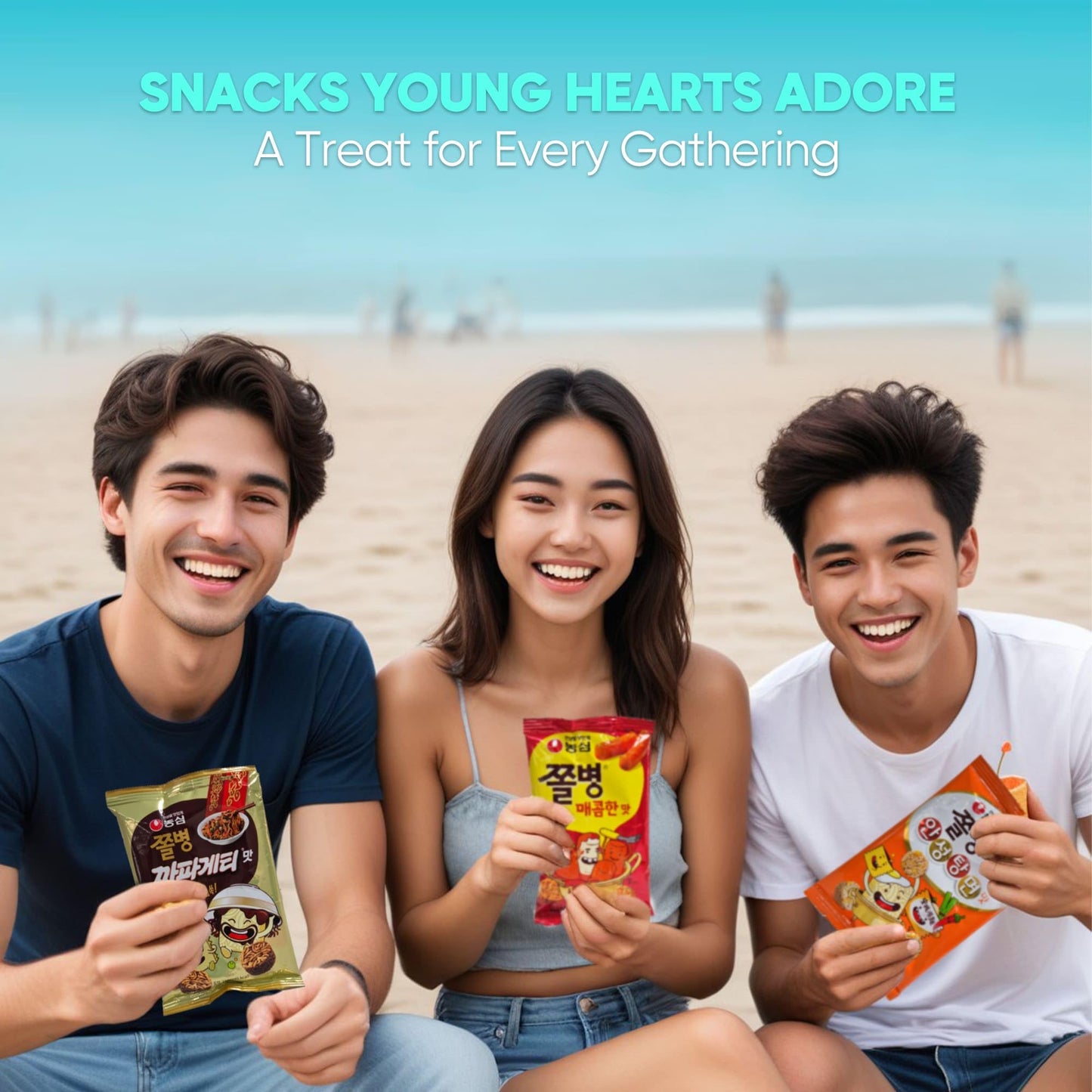 Joayo Jjol Byeong Snack 3 Packs - Crushing Ramen Noodle Snack For School, Office, Kids, Teen, Boys, Girls, Adults/Hot (82G), Cha