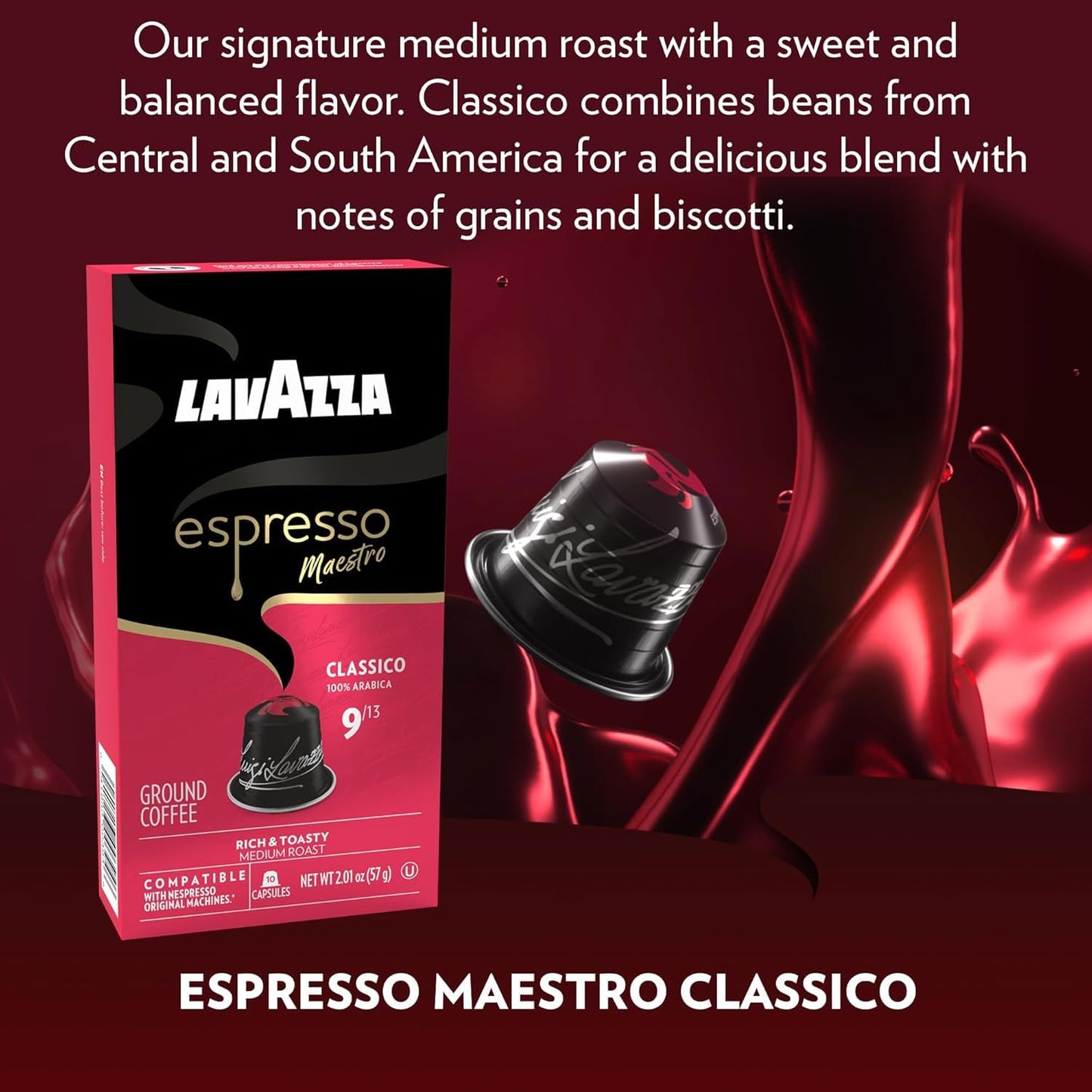 Lavazza Espresso compact pieces for Nespresso Original Machines, Variety Pack, 10 Count (Pack of 6)