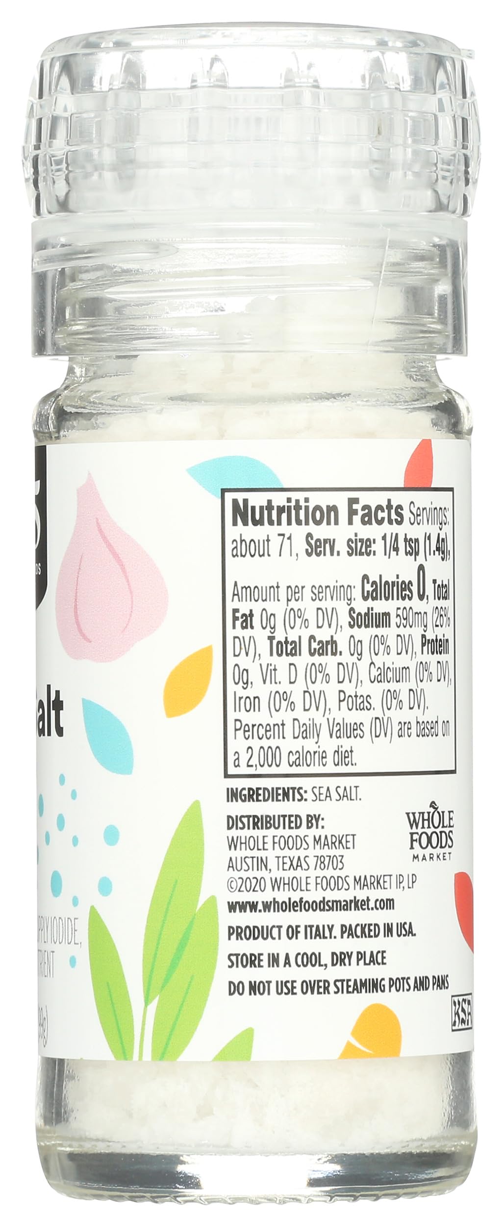 365 by Whole Foods Market  Sea Salt with Built-in Grinder  3.5 Ounce