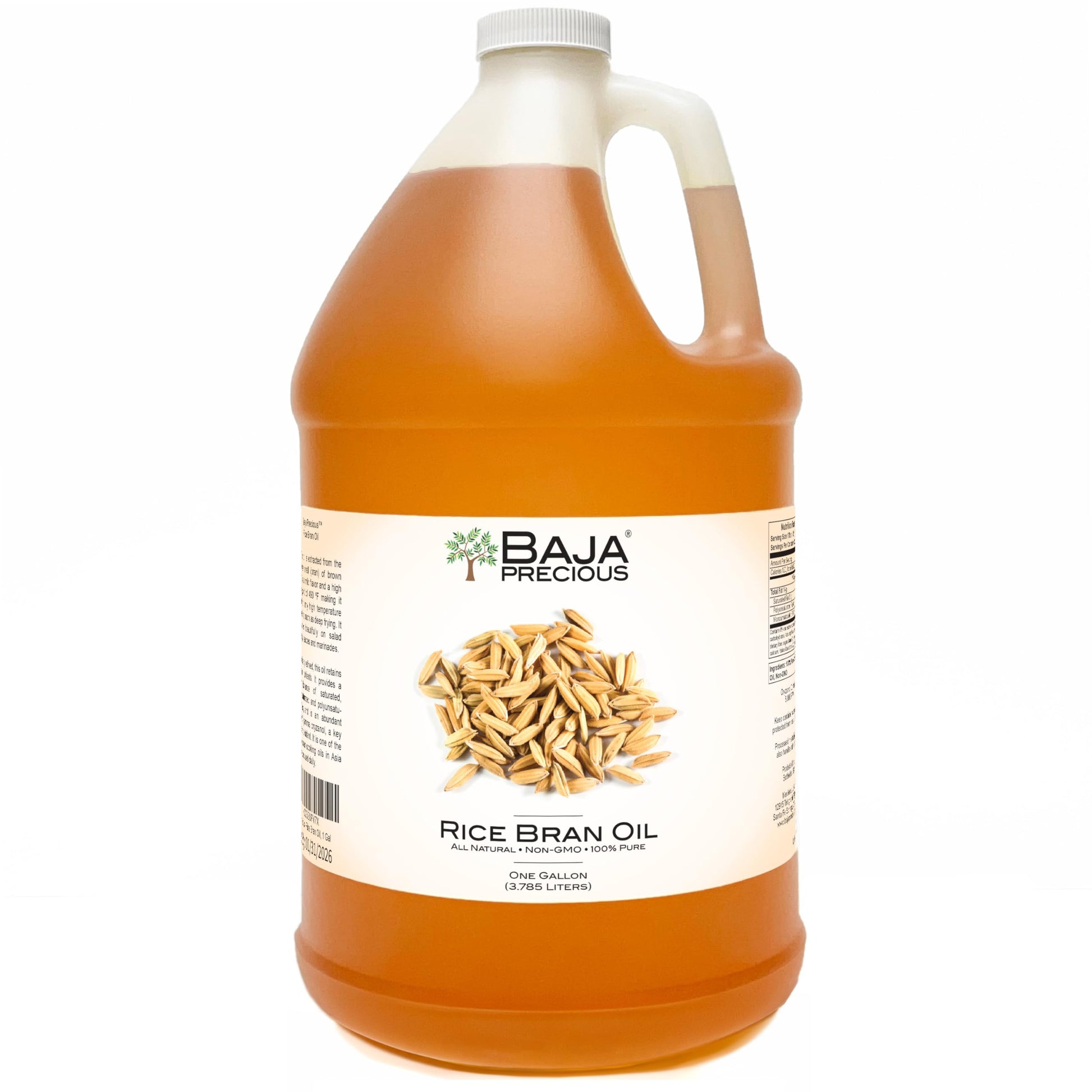Baja Precious Rice Bran Oil - 128 Fl Oz (1 Gallon) - Cooking Oil