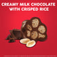 Buncha CRUNCH - Milk Chocolate and Crisped Rice, Resealable Bag, 8 oz each, Bulk 8 Bags