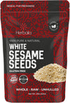 Sesame Seeds Bulk 2lbs - White Raw Sesame Seeds for Baking - Unhulled Sesame Seeds Bulk - Keto Friendly - Non GMO Seeds - Gluten