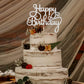 EONNCNT Happy Birthday Cake Topper Silver Glitter Decoration - MOUCCT-HB