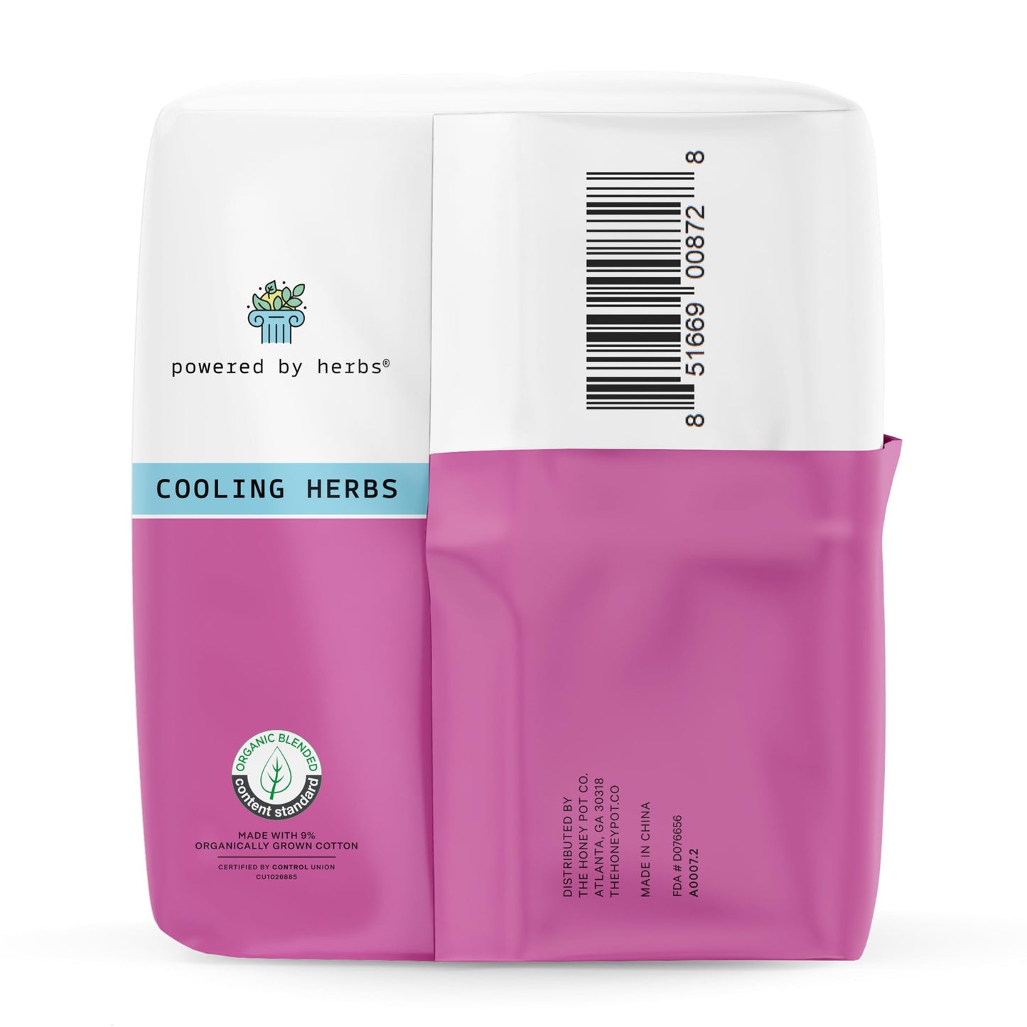 The Honey Pot Company - Herbal Sanitary Pads For Women - Regular Flow W/Wings - Infused W/Essential Oils For Cooling Effect & Organic Cotton Cover - Feminine Care - 20 Ct