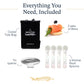 BESTER CAVIAR enhanced Osetra Sturgeon Caviar - Traditionally Harvested Malossol Ossetra Black Roe with Crme Frache  Tin Opener  2 Blinis & 4 Pearl Spoons - Single Tin (1.76 oz)