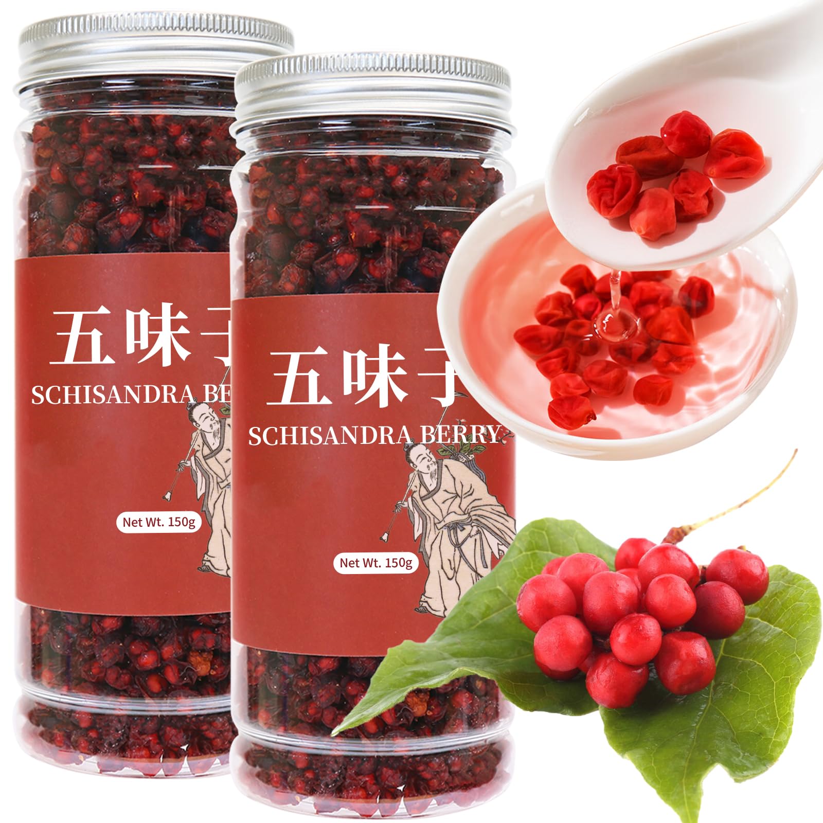 Wanhua Hall Schisandra Berry Dried Schisandra Chinensis 10.6Oz/300G Schisandra Berry Tea Natural Wu Wei Zi Energy Blend Free ??? ???? ????
