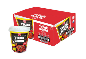 OTOKI Tteokbokki Cup, Korean Style Soft Chewy Hot Rice Cakes, Korean Street Instant Spicy Food- Quick & Easy to Prepare (Spicy, 