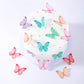 YOcity Butterfly Cupcake Toppers 48Pcs Edible Butterfly Cake Decorations Edible Butterflies for Cake Decorating Wafer Paper Butt